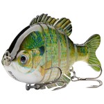 BASSDASH SwimPanfish Multi Jointed Panfish Bluegill Swimbaits Hard Topwater Bass Lures Fishing Lure Crank Saltwater 3.5in/0.85oz