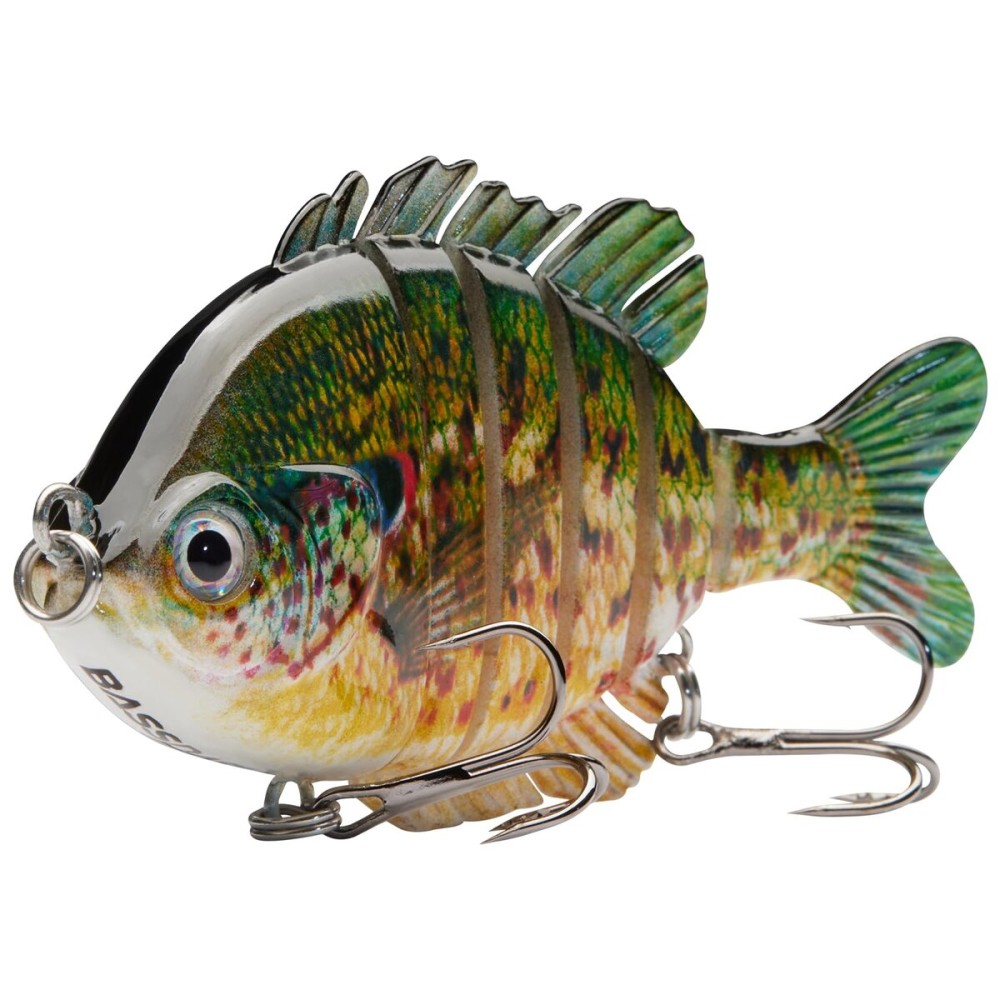 BASSDASH SwimPanfish Multi Jointed Panfish Bluegill Swimbaits Hard Topwater Bass Lures Fishing Lure Crank Saltwater 3.5in/0.85oz
