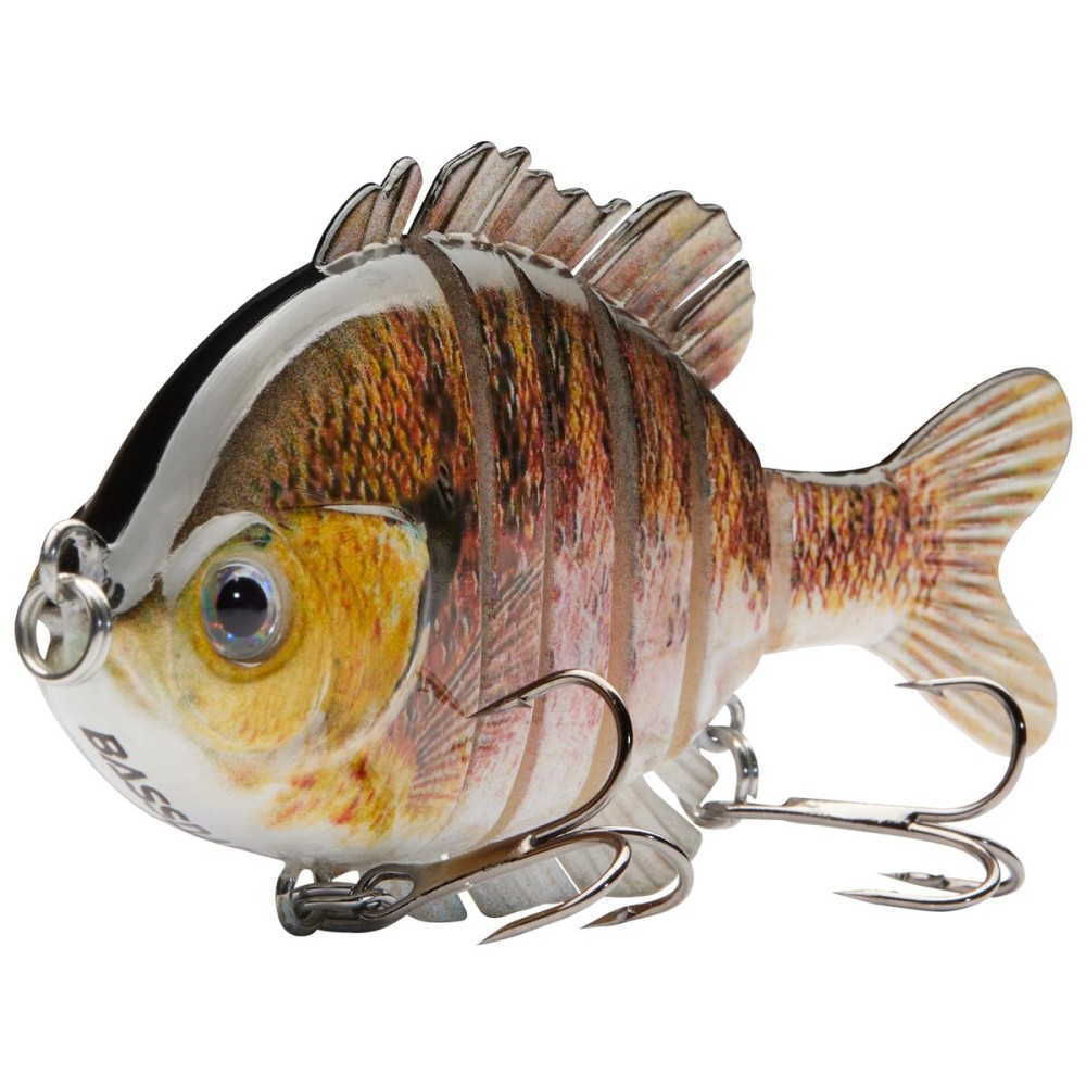 BASSDASH SwimPanfish Multi Jointed Panfish Bluegill Swimbaits Hard Topwater Bass Lures Fishing Lure Crank Saltwater 3.5in/0.85oz