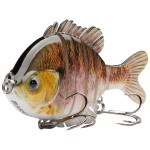 BASSDASH SwimPanfish Multi Jointed Panfish Bluegill Swimbaits Hard Topwater Bass Lures Fishing Lure Crank Saltwater 3.5in/0.85oz