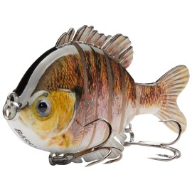 BASSDASH SwimPanfish Multi Jointed Panfish Bluegill Swimbaits Hard Topwater Bass Lures Fishing Lure Crank Saltwater 3.5in/0.85oz
