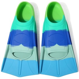 Foyinbet Kids Swim Fins,Short Youth Fins Swimming Flippers for Lap Swimming and Training for Children Girls Boys XS