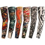 YARIEW Tattoo Sleeves for Men, 6Pcs Arm Sleeves Fake Tattoos Sleeves to Cover Arms Sun Protection Sleeves Tattoo Sleeve Covers Temporary Tattoo Sleeves for Men and Women (Set 7)