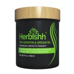 Herbishh Argan Hair Mask-Deep Conditioning & Hydration For Healthier Looking Hair- for very Dry, Weak, Stressed Out Hair, No Sulphates, No Parabens (800ML)