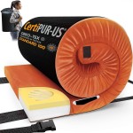 CYMULA CertiPUR-US Memory Foam Camping Mattress Pad, Portable Foam Sleeping Pad for Camping, Roll up Cot Orange Sleeping Mat Floor Mattress Guest Floor Bed for Sleepover, Car, Tent SUV Cot Mattress