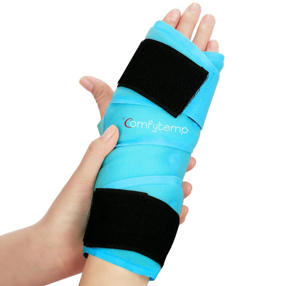 Comfytemp Full Hand Wrist Ice Pack Wrap for Carpal Tunnel Relief, FSA Wearables, 33 Wrist Brace Reusable Compression Hand Support for Injuries, Tendonitis, Arthritis, Swelling, Cold Hot Therapy