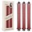 Luckybear Heatless Hair Curlers, 3pcs Satin Jumbo Flexi Rods for All Hair Types, Overnight Sleeping Curls Styling Tools, Dark Pink