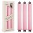 Luckybear Jumbo Heatless Hair Curler, 3pcs Pink Satin Flexi Rods - Heatless Curls, Soft Velvet Overnight Sleeping Curls Styling Tools for All Hair Types