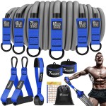 Heavy Resistance Bands for Working Out, 350lbs/450lbs Exercise Bands with Handles, Workout Bands Set for Men, Fitness Weight Bands for Muscle Strength Training, Stretching, Slim, Home Gym Equipment