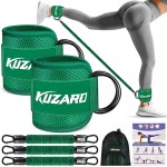 KUZARO Ankle Resistance Bands with Cuffs, Ankle Weights Bands for Working Out, Women Leg and Glutes Workout Equipment, Exercise Bands for Kickbacks, Butt and Booty Trainer, Home Gym Fitness Equipment