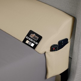 GORILLA GRIP Bed Wedge Pillow for Headboard Gap, Filler Between Mattress Gaps, US Designed, Comfortable Supportive High Density Cushion Foam Pillows, Stay in Place Gripping Dots, Full Size Cream