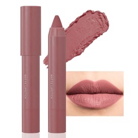 BINGBRUSH Crayon Matte Longwear Lipstick Pack Set,Moisture Smooth Color Stick Ultimate Lip Pencil Stain Crayon for Makeup Collection - Waterproof Velvet Long Lasting Lipstick Gloss for Women(04)