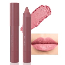 BINGBRUSH Crayon Matte Longwear Lipstick Pack Set,Moisture Smooth Color Stick Ultimate Lip Crayon for Makeup Collection - Waterproof Velvet Lipgloss (03, 1 Count (Pack of 1))