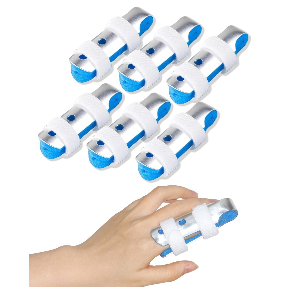 TAROYQASUL 6pcs Finger Splint Middle Finger, Medium Size Finger Brace Stabilizer for Broken Fingers, Finger Splints for Arthritis to Straighten Pinky Pointer Thumb Ring
