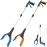 Grabber Reacher Tool - 32 Extra Long Foldable Gripper and Reaching Tool - Heavy Duty Pick Up Stick Grabbers for Seniors, Trash, Surgery Recovery Must Haves Gifts (Blue+Orange 2P)
