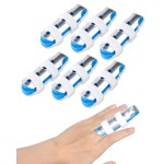 TAROYQASUL Metal Finger Splint, 6pcs Large Size Finger Brace Splint, Finger Splints for Arthritis to Straighten Pinky Pointer Thumb Ring Finger Support for Adults