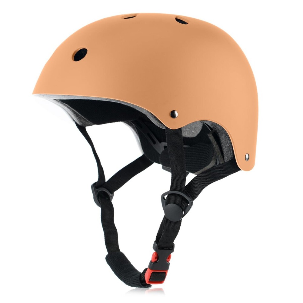 OUWOR Adult Skateboard Bike Helmet for Men and Women, Lightweight Adjustable, Multi-Sport for Bicycle Skate Scooter (Orange, Large)