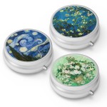 Pill Box 3 Compartment Small Pill Case,Portable for Pocket or Purse Pill Organizer Pill Container Holder to Hold Vitamins, Medication, Fish Oil and Supplements(3PCS)