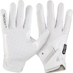 Grip Boost Football Gloves - Solid Stealth 6.0 Boost Plus Sticky Technology - Adult and Youth Football Gloves for Wide Receiver - Men\'s and Boys Sizes (Solid White, Youth Small)