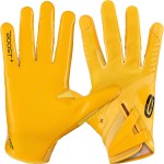Grip Boost Football Gloves - Solid Stealth 6.0 Boost Plus Sticky Technology - Adult and Youth Football Gloves for Wide Receiver - Men\'s and Boys Sizes (Solid Yellow, Youth Medium)