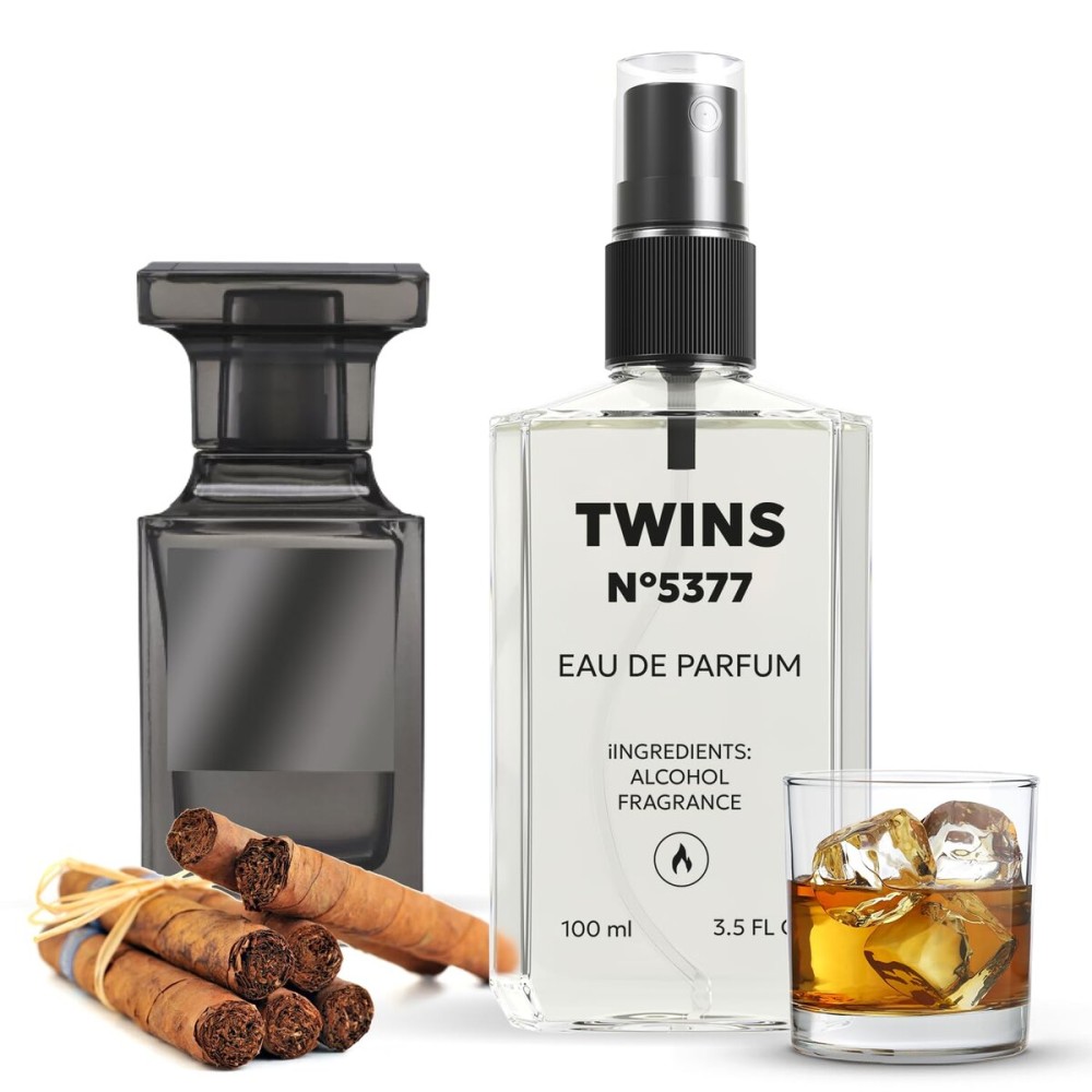 TWINS Impression of Tabaco oud | Unisex Perfume for Women and Men Eau de Parfum | No.5377 | 3.4 Fl Oz / 100 ml