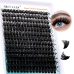 Eyelash Clusters Fluffy Lash Clusters Thick 280pcs Cluster Eyelash Extensions DIY At Home Individual Lashes Cluster Lashes by GEMERRY100P-10-18mm)