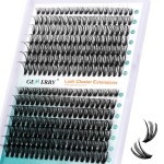 Lash Clusters GEMERRY 280pcs Clusters Lashes D Curl Soft&Natural Individual Lashes Cluster Eyelash Clusters DIY Lash Extensions at Home30P+40P-10-18mm)