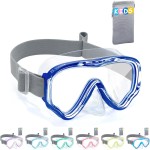 Vvinca Kids-Goggles with Nose Cover, Diving Mask Elastic Fabric Strap Anti Fog Anti Shattered Lens for Kids Swim Goggles 3-14
