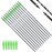 TIGER ARCHERY 30Inch Carbon Arrow Practice Hunting Arrows with Removable Tips for Compound & Recurve Bow(Pack of 12) (Light Green White)