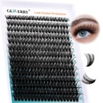 Lash Clusters GEMERRY 280pcs Clusters Lashes D Curl Soft&Natural Individual Lashes Cluster Eyelash Clusters DIY Lash Extensions at Home50P-10-18mm)