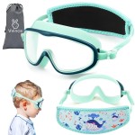 Vvinca Kids Swim Goggles for Age 2-8, Toddler Goggles with Fabric Strap Cover Wide View Anti-Fog/UV Protection No Leak Pain-Free Pool Glasses for Kids Girls Boys