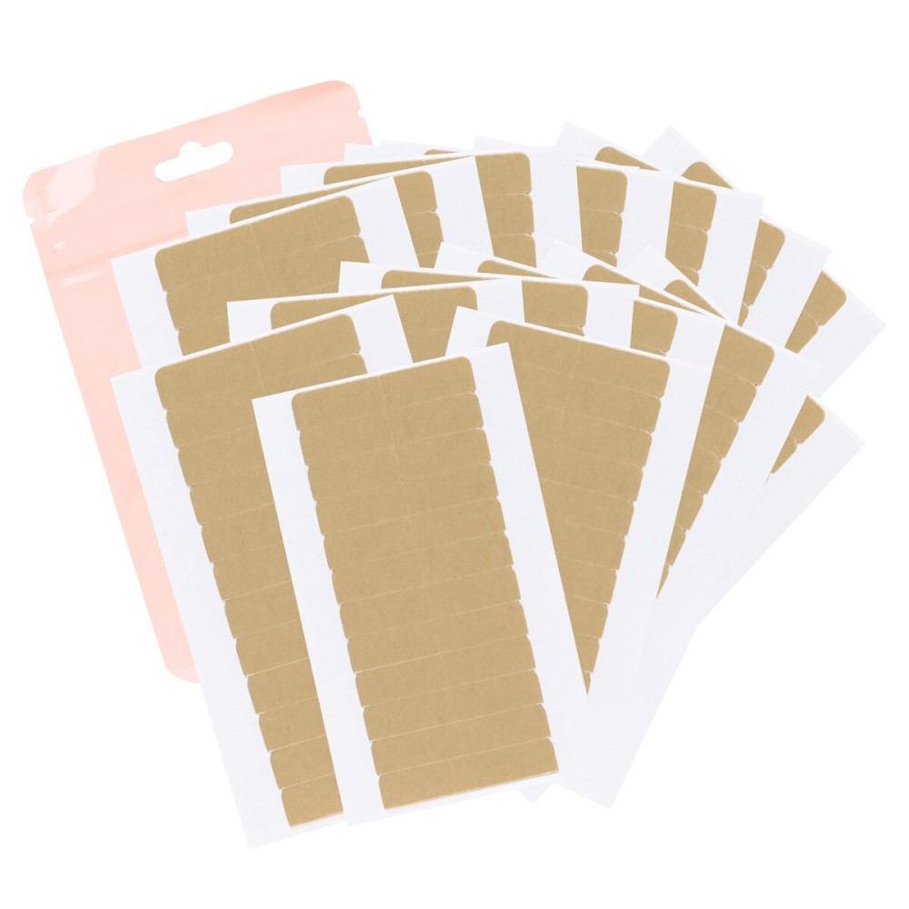 GOO GOO Hair Extension Tape Double Sided Adhesive Replacement Tape, Professional Strong Tapes for Tape in Hair Extensions 180pcs, 1.6 * 0.3inch per Piece