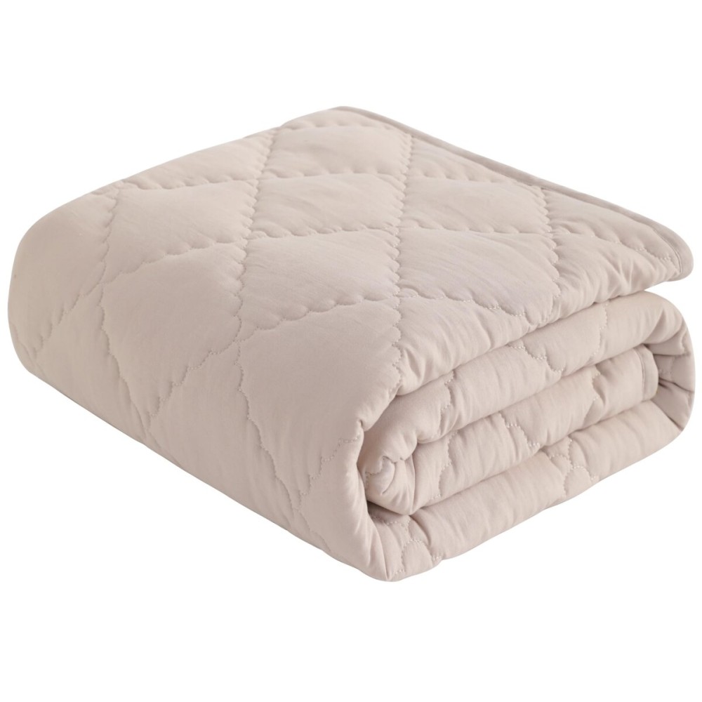 NTBAY Down Alternative Toddler Comforter, Lightweight and Warm Solid Color Baby Crib Quilted Blanket, 39x47 inches, Taupe