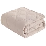 NTBAY Down Alternative Oversized Toddler Comforter, Super Soft and Warm Solid Color Baby Crib Quilted Blanket, 43x60 inches, Taupe