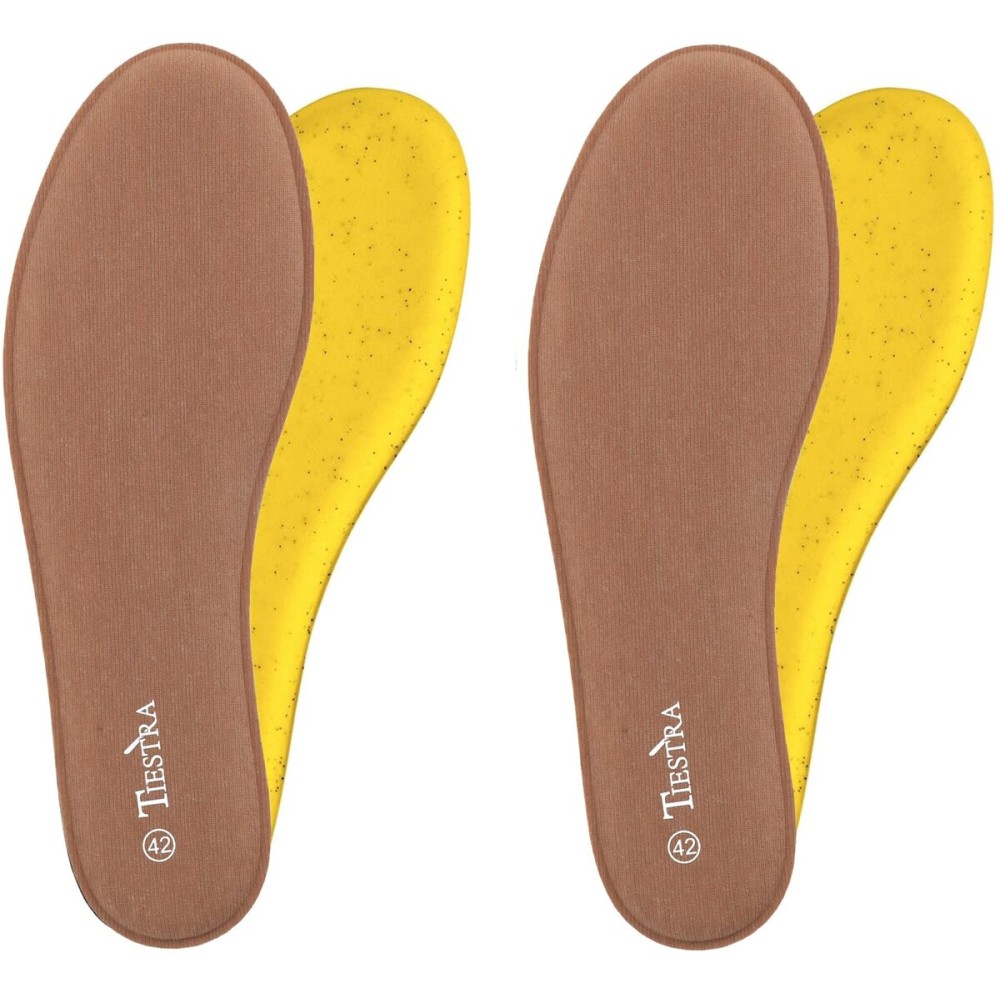 2 Pair -Shoe Inserts for Mens Memory Foam Insoles,Replacement Insoles for Work Boots Running Shoes, Cushion Shock Absorbing for Foot Pain Relief, Comfort Breathable Inner Soles Brown 43EU,US10