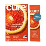 Cure Hydration Plant-Based Electrolyte Drink Mix | No Added Sugar | Dehydration Relief | Coconut Water Powder | FSA-HSA Eligible | Non-GMO, Vegan | 8 Packets - Blood Orange