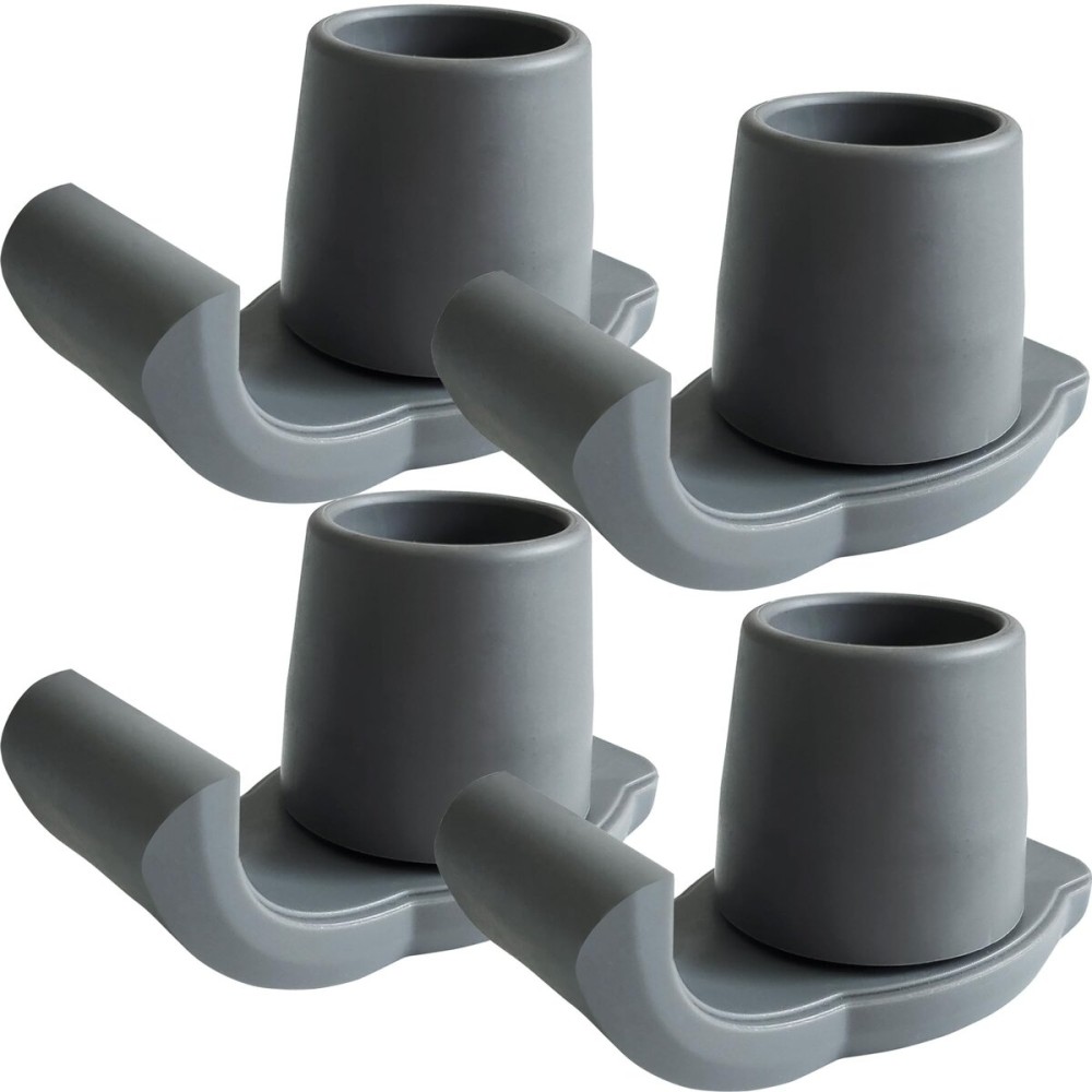 Aliseniors 4 Pack Walker Skis Glides, Universal Fit Walker Glides for Seniors Walker Accessories, Durable Walker Glide Skis for Folding Walkers, Gray