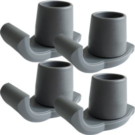 Aliseniors 4 Pack Walker Skis Glides, Universal Fit Walker Glides for Seniors Walker Accessories, Durable Walker Glide Skis for Folding Walkers, Gray