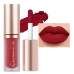 evpct 1Pcs Sexy Red Matte Liquid Lipstick Lip Gloss Glossy Set for Black Women 24 Hour Silky Velvet Lipstick labiales matte larga duracion mate 24 horas originales 11