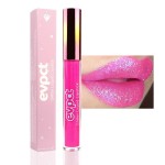 evpct 1Pcs Hot Pink Glitter Metallic Shimmer Diamond Lipstick Lip Gloss for Women Long Lasting Waterproof, Light Bright Rose Pink Sparkle Glitter Matte Liquid Lipstick Lip Makeup Kit, 11