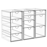 Arcylic Makeup Organzier with 11 Drawers, Clear Storage Drawers, Bathroom Makeup Organizer for Palettes, Cosmetic, and Beauty Supplies,Ideal for Vanity, Cabinet,Desk Organization