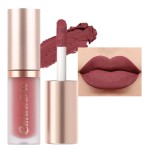 evpct 1Pcs Mauve Red Matte Liquid Lipstick Lip Gloss Glossy Set for Black Women 24 Hour Silky Velvet Lipstick labiales matte larga duracion mate 24 horas originales 03