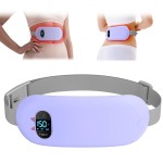 Portable Heating Pad for Cramps FSA, HSA Cordless Electric Period Fast Heat Pad for Back Pain Relief Menstrual Belt 6 Heat 6 Massage Gifts for Women Her Girlfriend Christmas Stocking Stuffers Purple