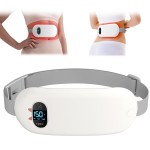 Portable Heating Pad for Cramps, Upgrade Cordless Electric Period Fast Heating Pad for Back Pain Relief Menstrual Belt 6 Heat 6 Massage Modes Gift for Women Girls Her Girlfriend White