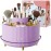fanado 360 Rotate Makeup Brush Holder Organizer, Makeup Organizers Countertop, Makeup organization and Skincare Storage for Vanity, Desktop, Bathroom (Purple)
