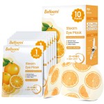 BeHoomi Steam Eye Mask, 10 Packs Heated Eye Mask, Self Heating Disposable SPA Warm Compress for Eyes Sleep Mask, Travel Essentials & Relaxation Gifts, Stocking Stuffers (Orange Scent)