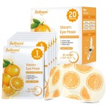 BeHoomi 20 Packs Steam Eye Mask, Heated Eye Mask Warm Compress for Eyes, Disposable Self Heating Steam Mask Sleep, Spa, Travel Essentials & Relaxation Gifts for Women, Stocking Stuffers (Sweet Orange)