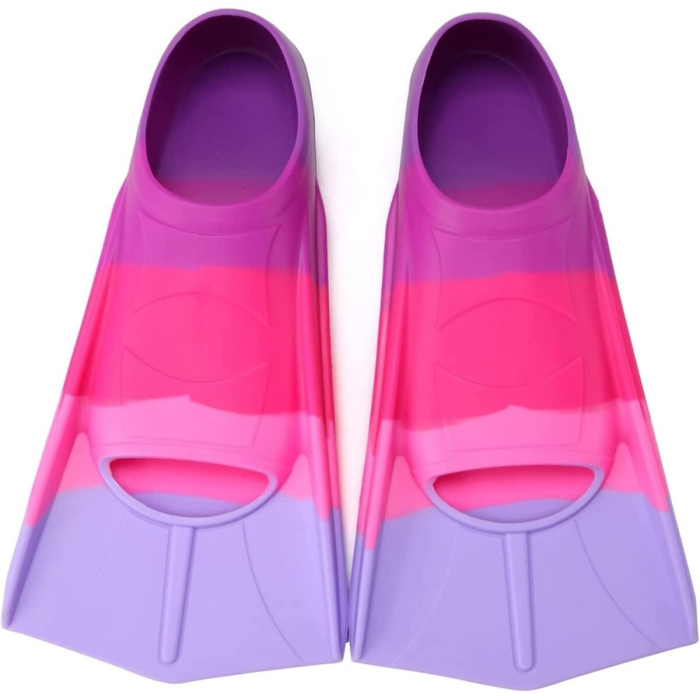 Foyinbet Kids Swim Fins,Short Youth Fins Swimming Flippers for Lap Swimming and Training for Children Girls Boys XXXS