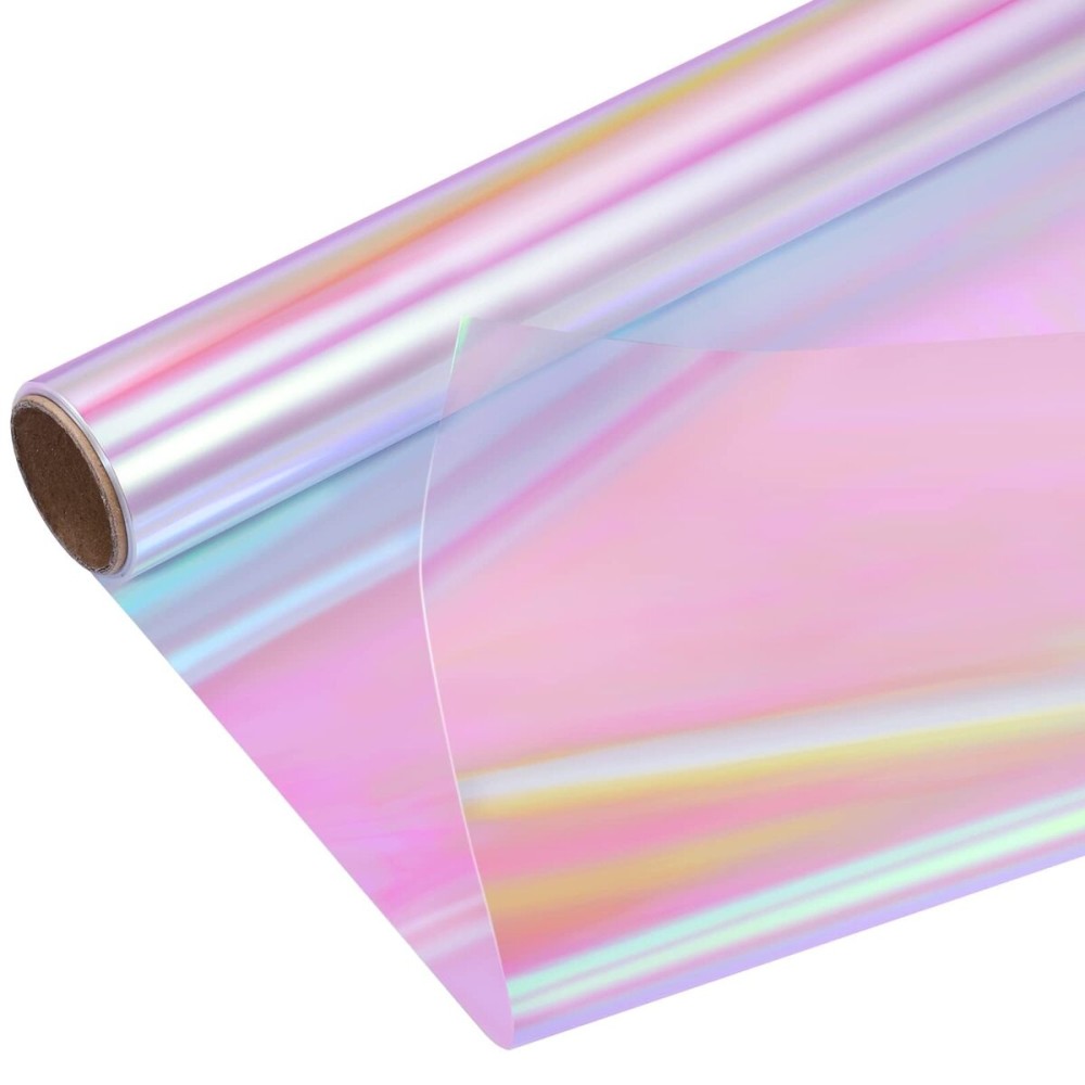 PerkHomy Iridescent 16 x 100\' 3 Mil Thick Cellophane For Gift Basket Treats Goodie Wrapping Craft Flower Bouquet Plastic (Magical, 100ft (16in Width))