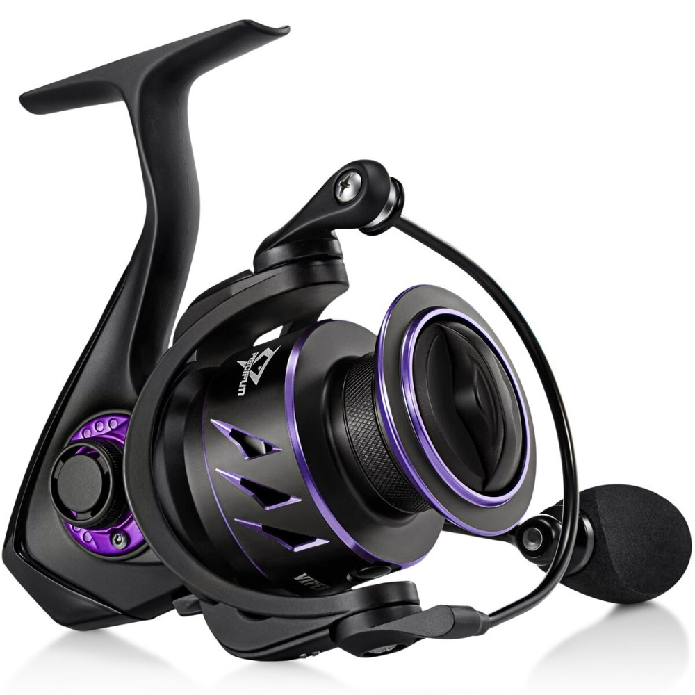Piscifun Viper X Spinning Reel, Ultralight 6.2:1 High Speed Spinning Fishing Reel, 10+1BB, Carbon Fiber 33 LB Max Drag, 2000 Serie, Purple